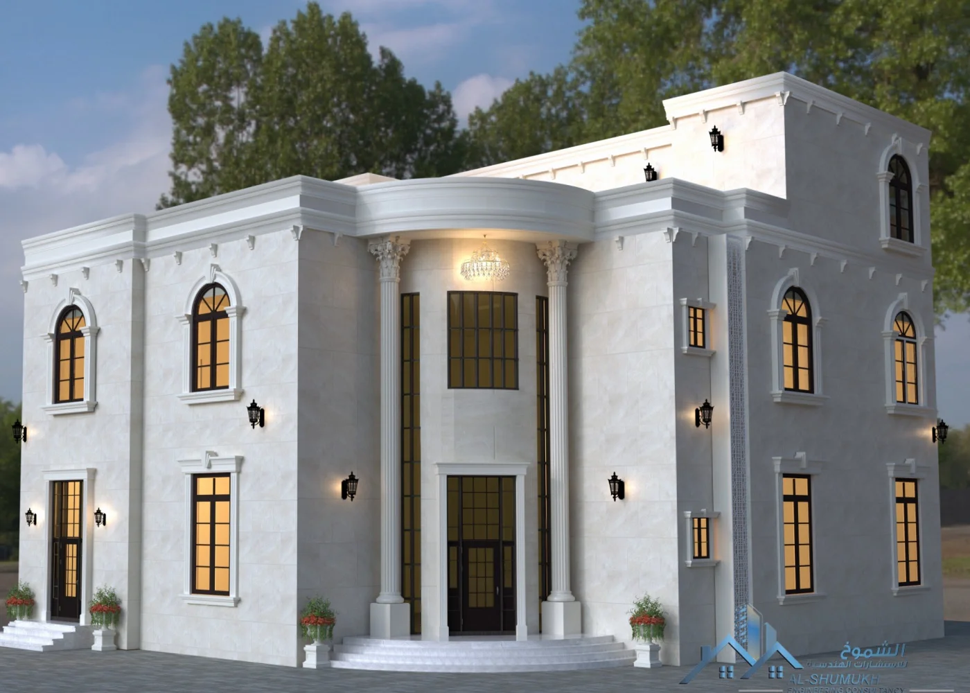 فيلا كلاسيكية سكنية فاخرة